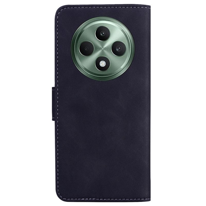 Flip Case Leren Oppo Reno 12f 5g Klassiek Suède-effect