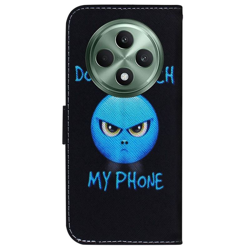 Flip Case Leren Oppo Reno 12f 5g Telefoon-emoji