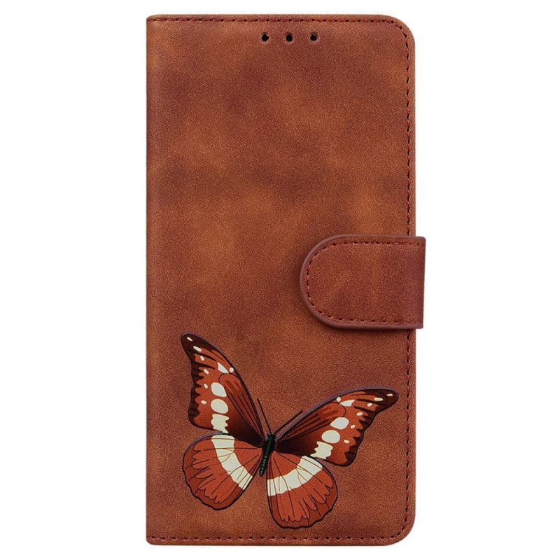 Flip Case Leren Oppo Reno 12f 5g Vlinder