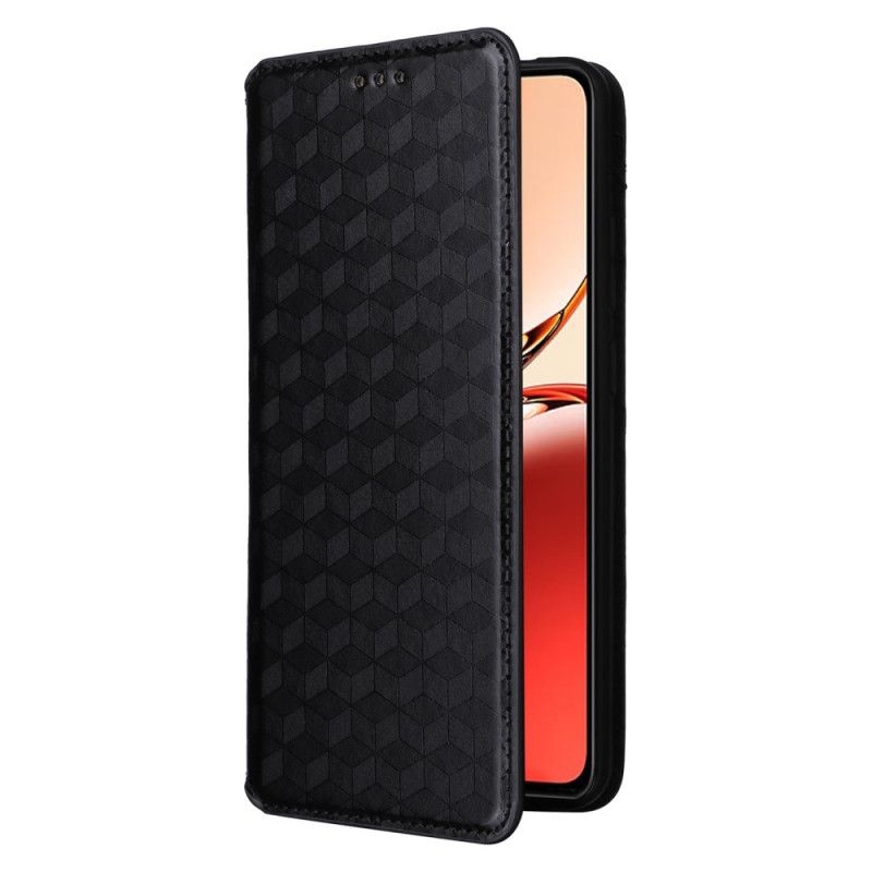 Folio-hoesje Oppo Reno 12f 5g Ruitpatroon Bescherming Hoesje