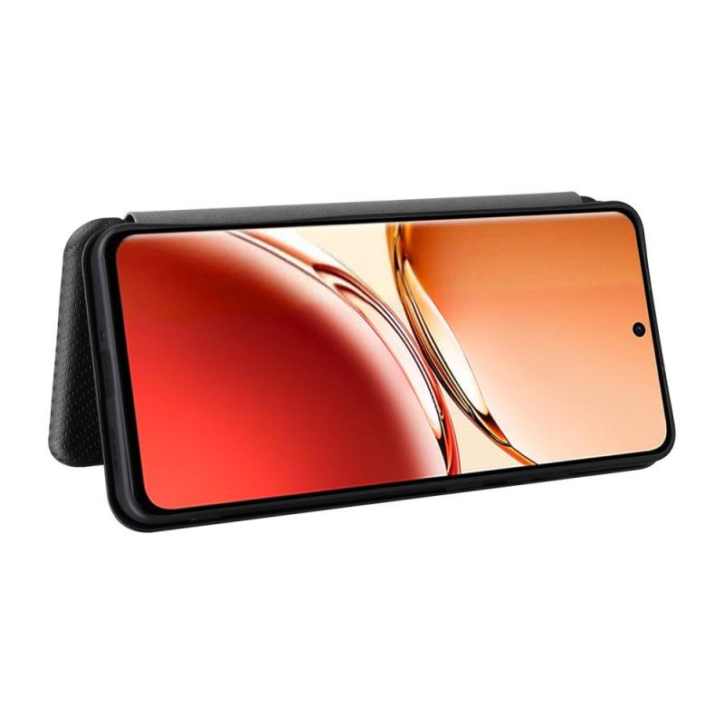 Folio-hoesje Oppo Reno 12f 5g Telefoonhoesje Koolstofvezel