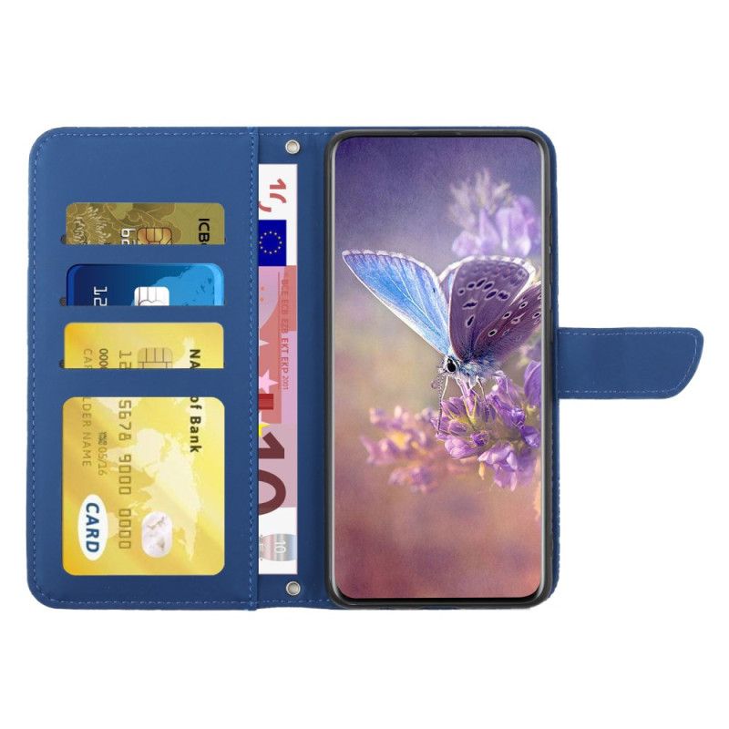 Folio-hoesje Oppo Reno 12f 5g Vlinderprint Met Bandje