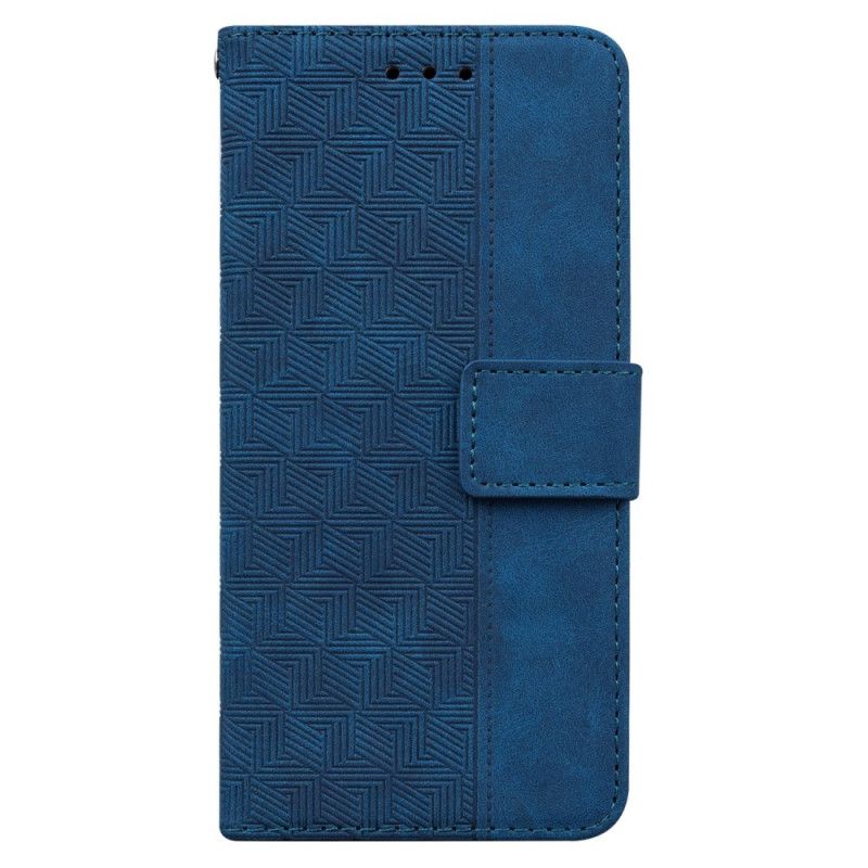 Leren Hoesje Oppo Reno 12f 5g Geweven Patroon Bescherming Hoesje