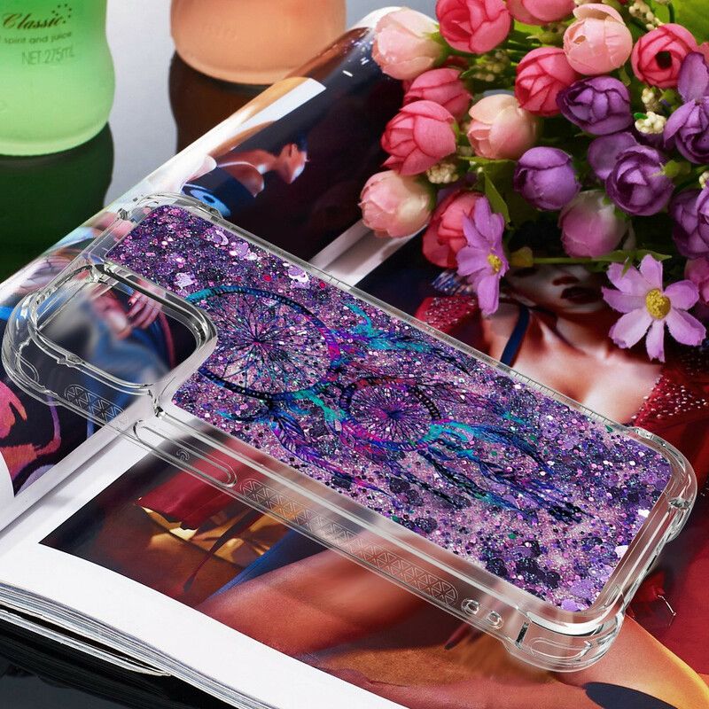 Case Hoesje iPhone 13 Pro Max Telefoonhoesje Glitter Dromenvanger