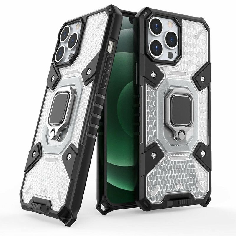 Cover Hoesje iPhone 13 Pro Max Telefoonhoesje Honingraat Met Ring