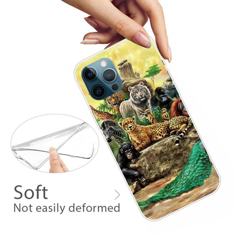 Cover Hoesje iPhone 13 Pro Max Telefoonhoesje Safari Dieren