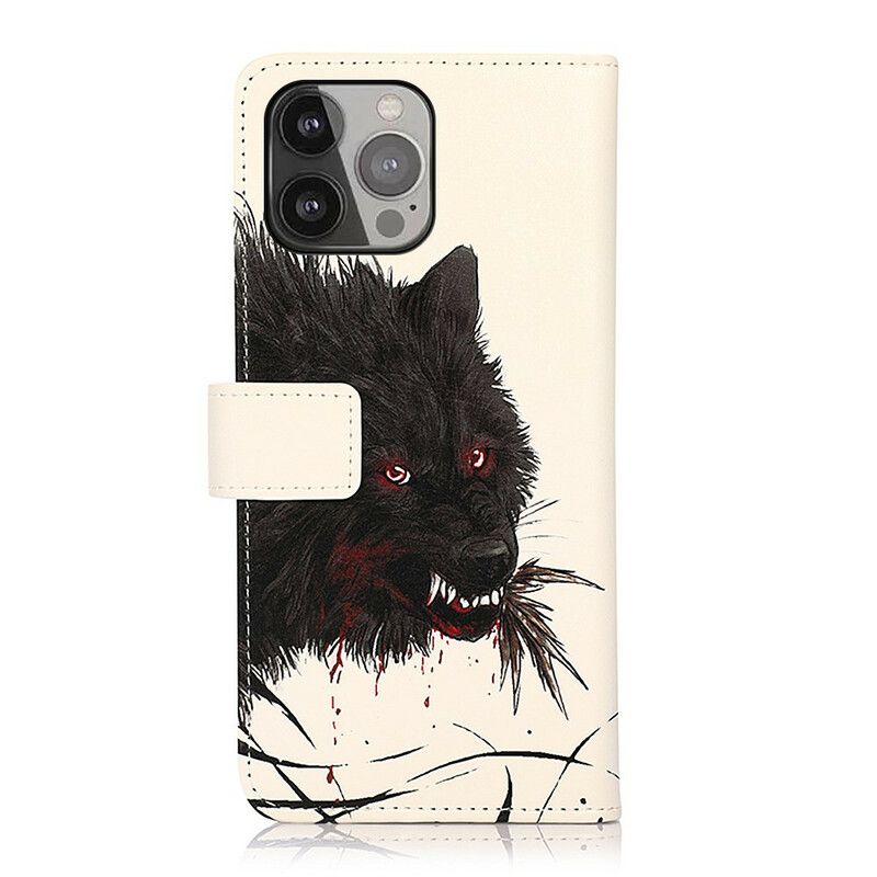 Folio-hoesje iPhone 13 Pro Max Hongerige Wolf