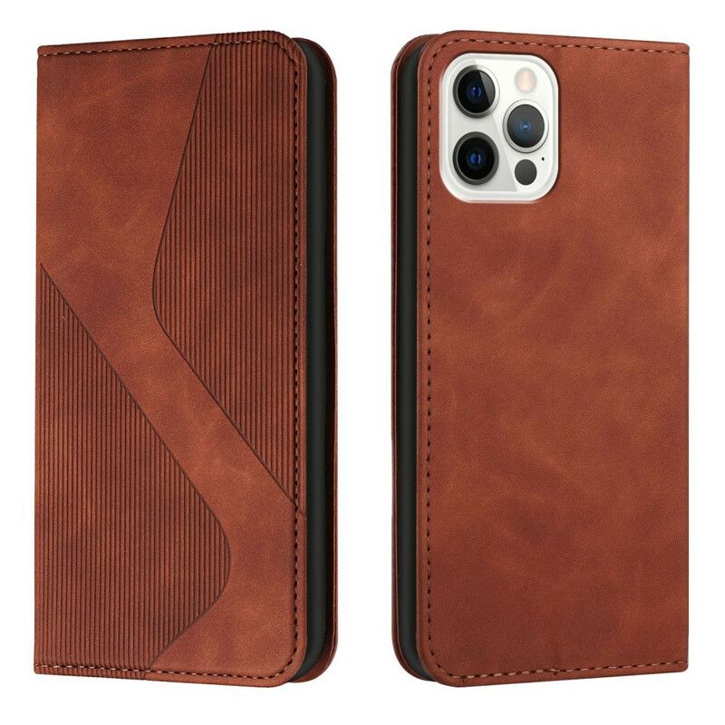 Folio-hoesje iPhone 13 Pro Max Style Leder S-design