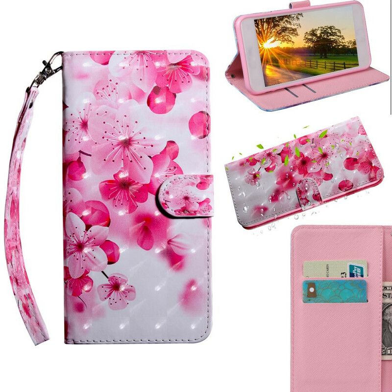 Folio-hoesje iPhone 13 Pro Max Telefoonhoesje Lichtvlek Bloemen Bloesem