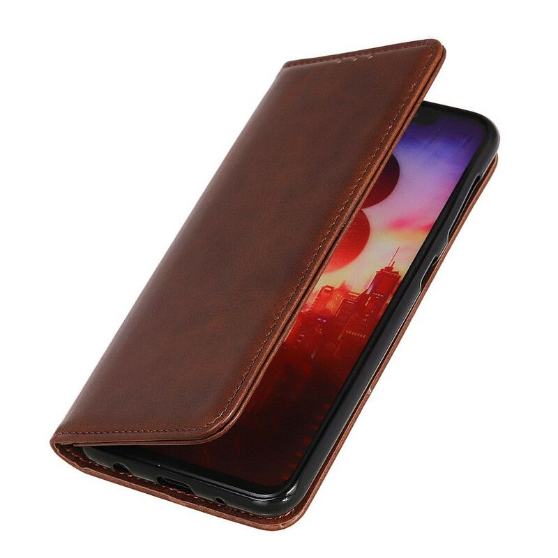 Folio-hoesje iPhone 13 Pro Max Telefoonhoesje Litchi Splitleer