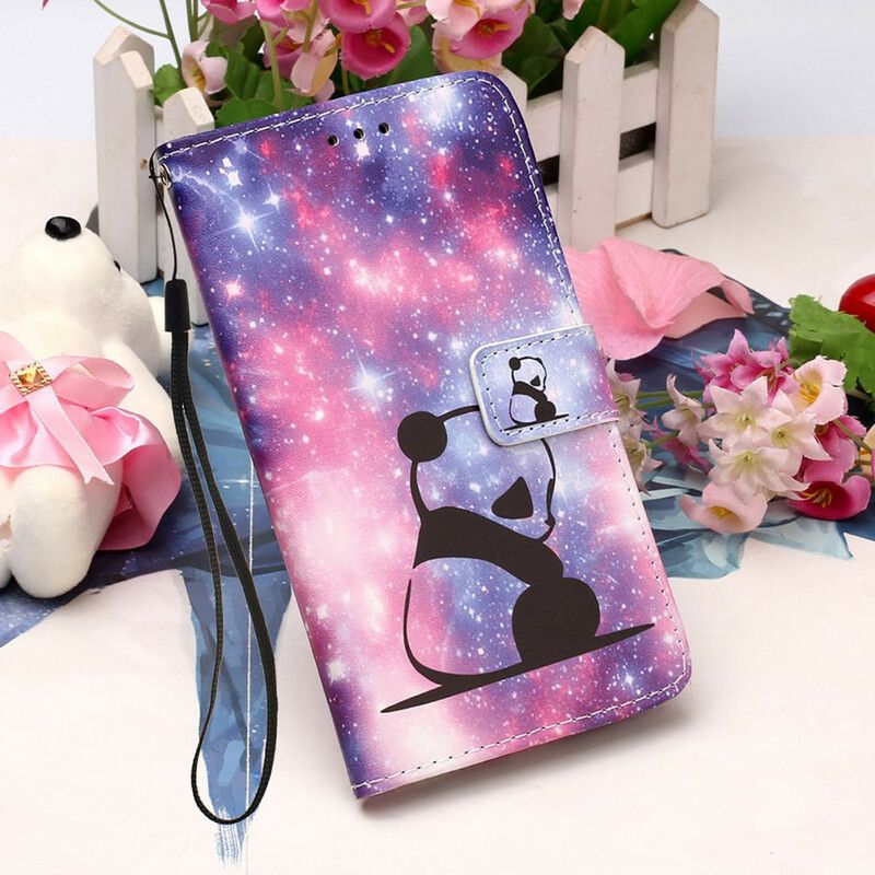 Folio-hoesje iPhone 13 Pro Max Telefoonhoesje Panda Galaxy