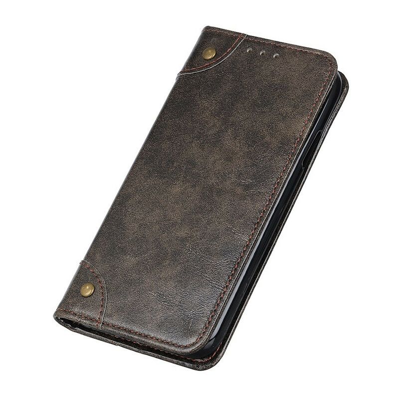 Folio-hoesje iPhone 13 Pro Max Vintage Klinknagels