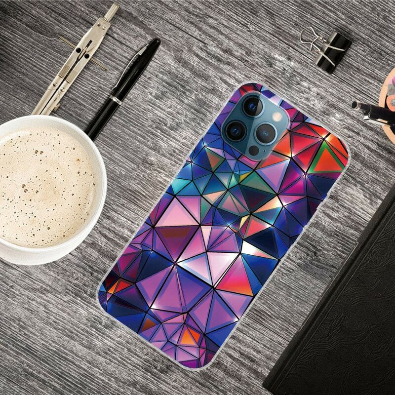 Hoesje iPhone 13 Pro Max Flexibele Geometrie Bescherming Hoesje