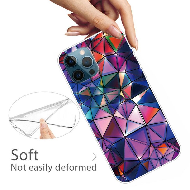 Hoesje iPhone 13 Pro Max Flexibele Geometrie Bescherming Hoesje