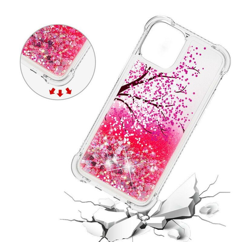 Hoesje iPhone 13 Pro Max Glitterboom Bescherming Hoesje