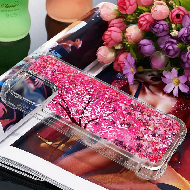 Hoesje iPhone 13 Pro Max Glitterboom Bescherming Hoesje