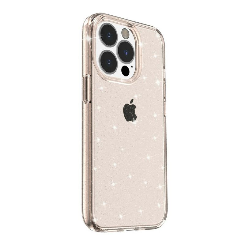 Hoesje iPhone 13 Pro Max Transparante Pailletten