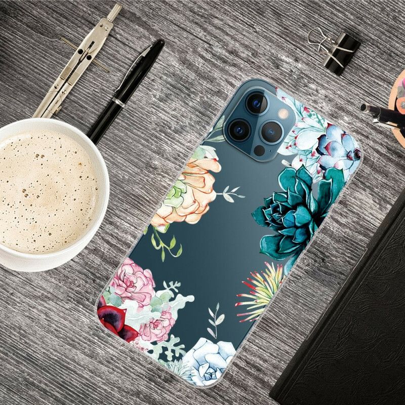 Hoesje Voor iPhone 13 Pro Max Aquarel Bloemen