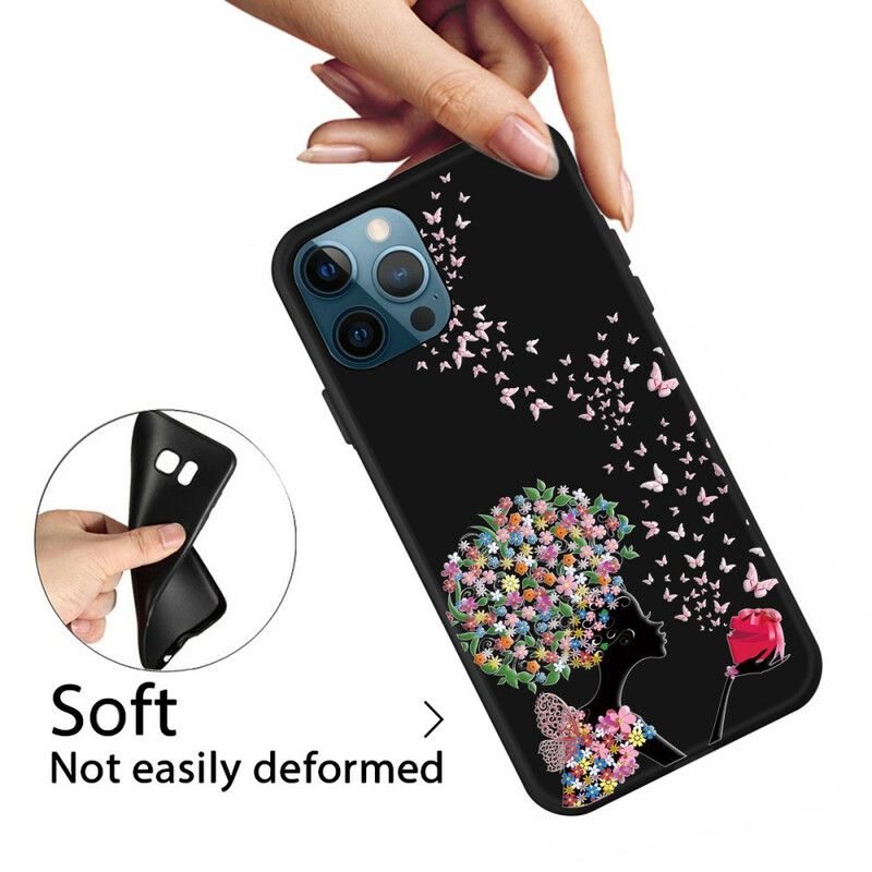 Hoesje Voor iPhone 13 Pro Max Bloemhoofd Vrouw