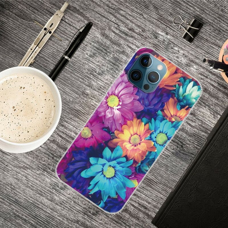 Hoesje Voor iPhone 13 Pro Max Flexibele Bloemen