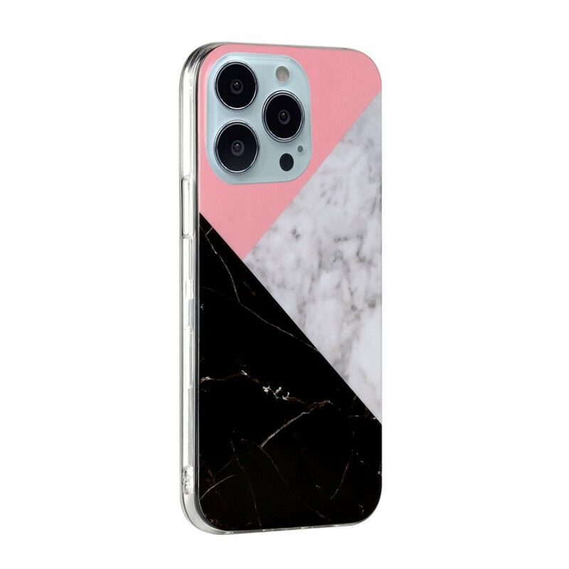 Hoesje Voor iPhone 13 Pro Max Marmer Geometrieën