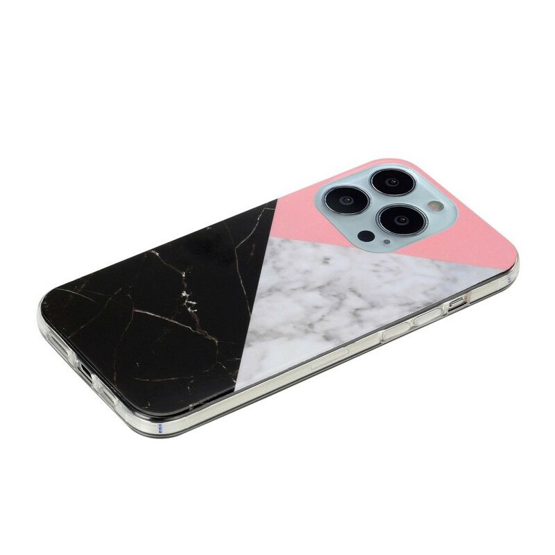 Hoesje Voor iPhone 13 Pro Max Marmer Geometrieën