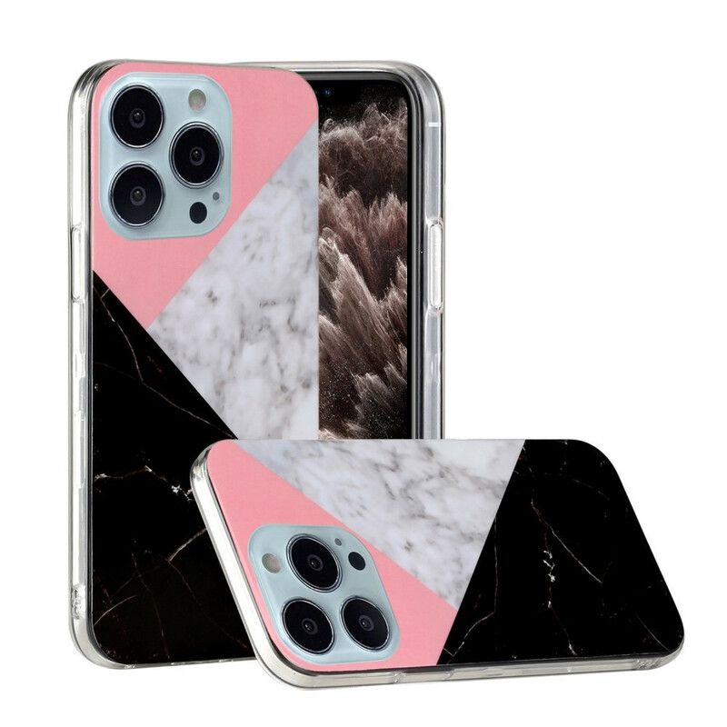 Hoesje Voor iPhone 13 Pro Max Marmer Geometrieën