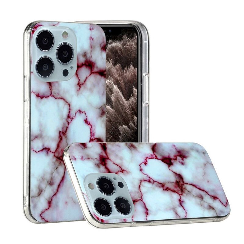 Hoesje Voor iPhone 13 Pro Max Vereenvoudigd Marmer