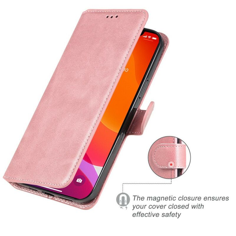 Leren Hoesje iPhone 13 Pro Max Bevroren Bescherming Hoesje