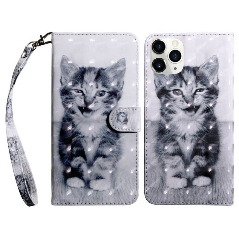 Leren Hoesje iPhone 13 Pro Max Lichtvlek Ignace The Kitten Bescherming Hoesje