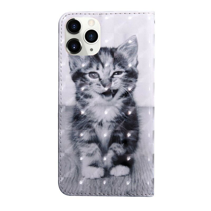 Leren Hoesje iPhone 13 Pro Max Lichtvlek Ignace The Kitten Bescherming Hoesje