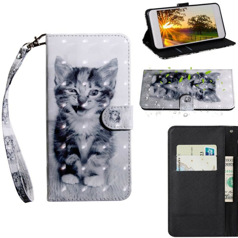 Leren Hoesje iPhone 13 Pro Max Lichtvlek Ignace The Kitten Bescherming Hoesje