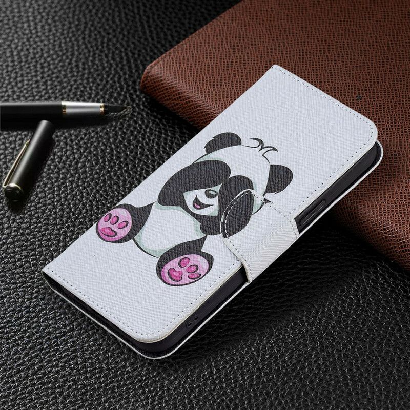 Leren Hoesje iPhone 13 Pro Max Panda Fun Bescherming Hoesje