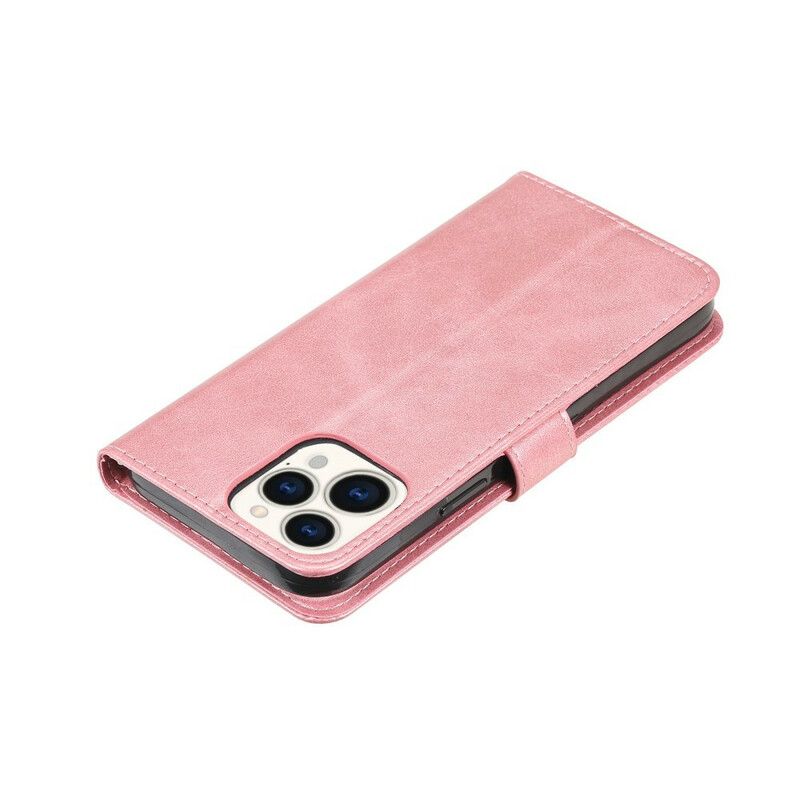 Leren Hoesje iPhone 13 Pro Max Vintage Portemonnee Bescherming Hoesje