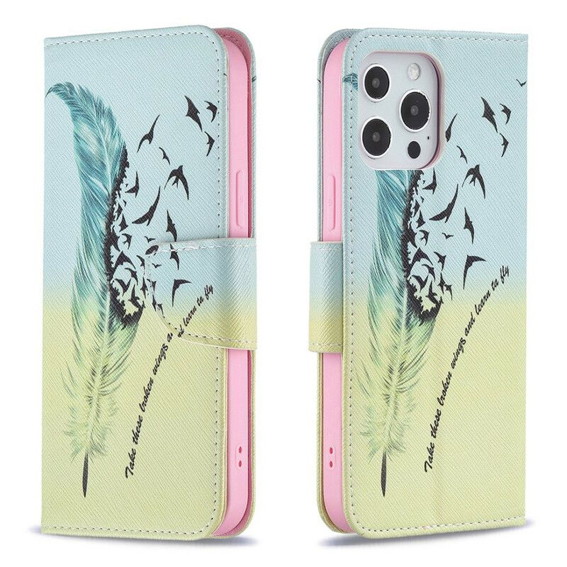 Leren Hoesje Voor iPhone 13 Pro Max Leer Vliegen