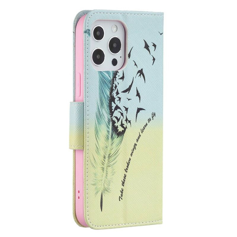 Leren Hoesje Voor iPhone 13 Pro Max Leer Vliegen