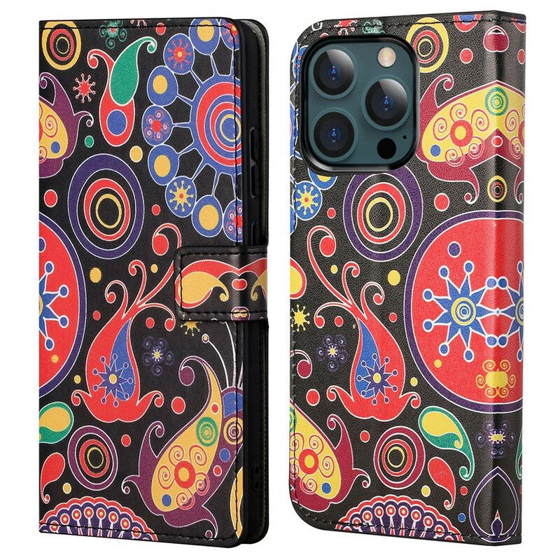 Leren Hoesje Voor iPhone 13 Pro Max Ontwerp Galaxy