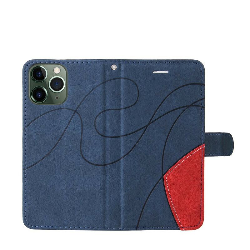 Leren Hoesje Voor iPhone 13 Pro Max Signature Tweekleurig Kunstleer