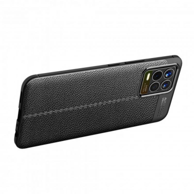 Case Hoesje Realme 8 / 8 Pro Telefoonhoesje Dubbellijns Litchi-leereffect