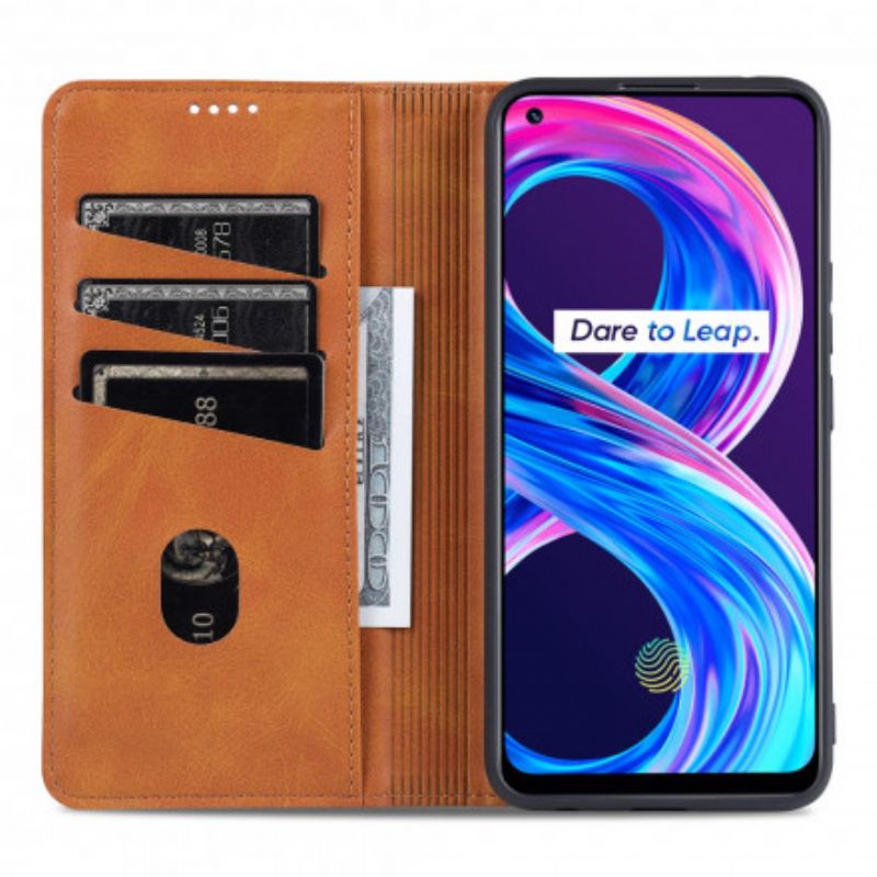 Folio-hoesje Realme 8 / 8 Pro Azns Lederen Stijl