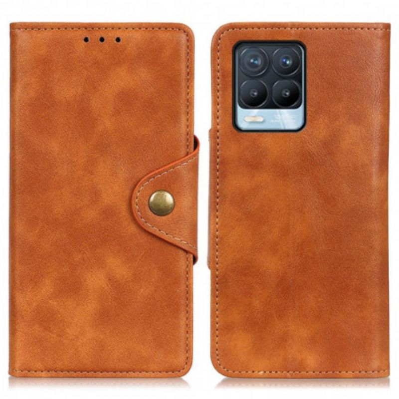 Folio-hoesje Realme 8 / 8 Pro Telefoonhoesje Kunstleer Decoratieve Knoop