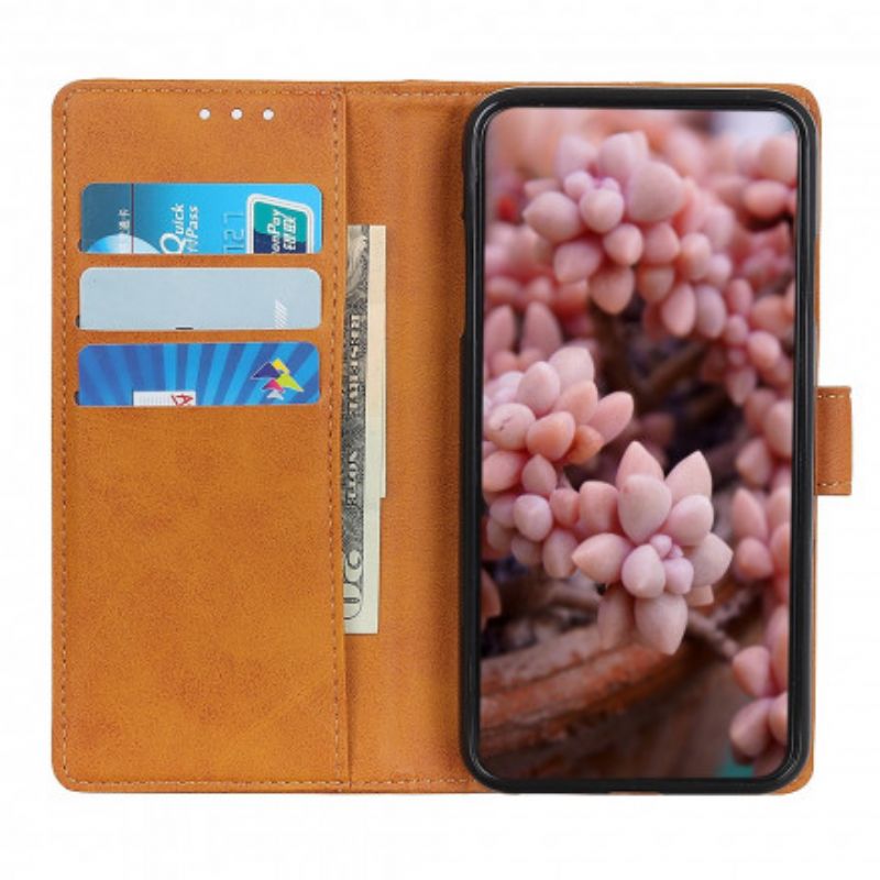 Leren Hoesje Voor Realme 8 / 8 Pro Retro Mat Leereffect