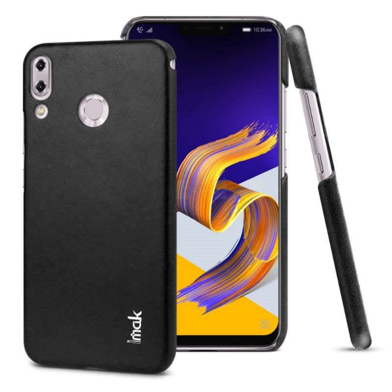 Hoesje Asus ZenFone 5 / 5Z Bruin Zwart Imak Ruiyi Serie Leereffect