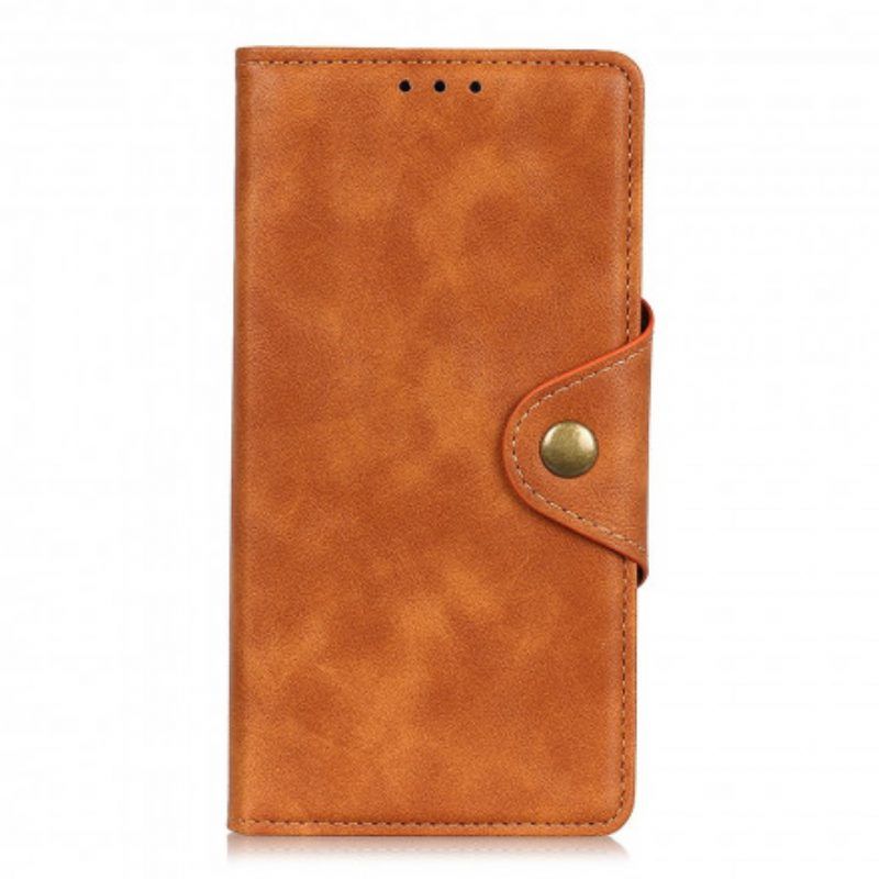 Folio-hoesje voor Xiaomi Redmi Note 10 / 10S Knoop Van Imitatieleer