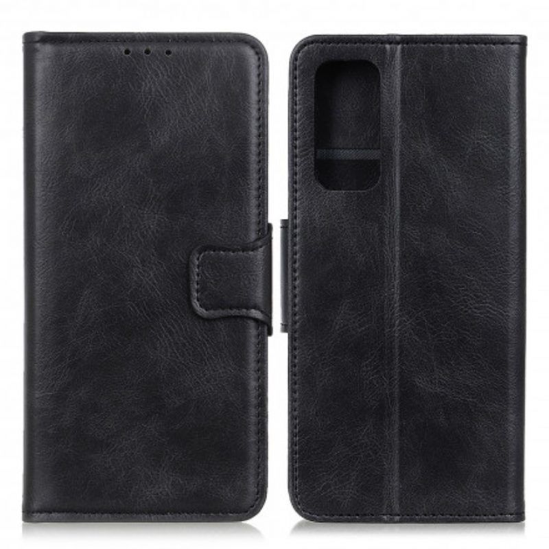 Folio-hoesje voor Xiaomi Redmi Note 10 / 10S Omkeerbare Sluiting Met Leereffect