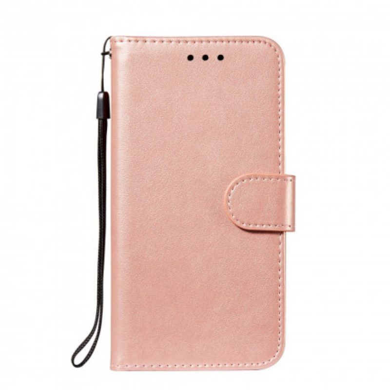 Leren Hoesje voor Xiaomi Redmi Note 10 / 10S Monochrome Lederen Stijl