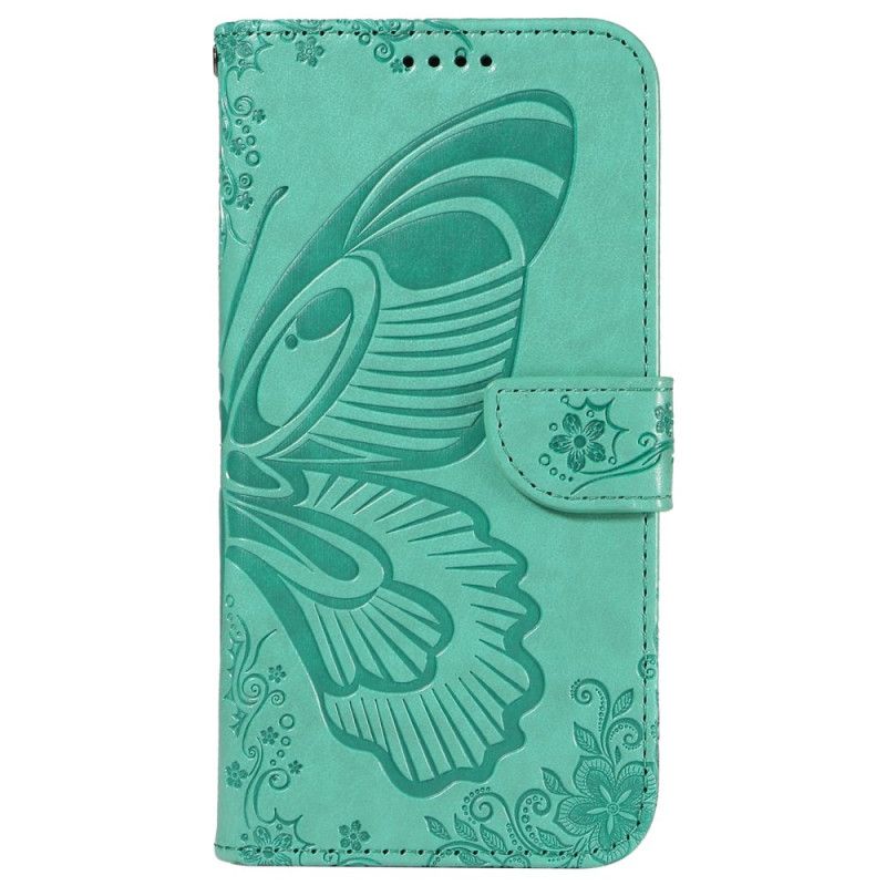 Flip Case Leren Motorola Edge 50 Ultra Vlinderprint