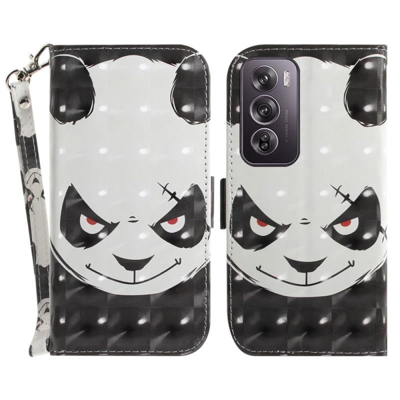 Bescherming Hoesje Oppo Reno 12 Pro 5g Boze Panda Met Riem