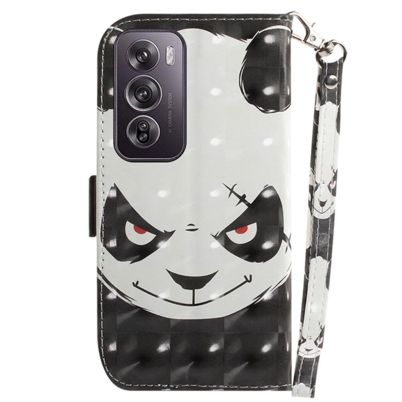 Bescherming Hoesje Oppo Reno 12 Pro 5g Boze Panda Met Riem