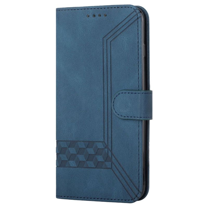 Flip Case Leren Oppo Reno 12 Pro 5g Grafische Strooklijnen